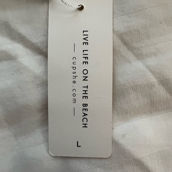 Mustard, white and green flower two piece swimsuit. Size L . From cup she - Picture 8 of 16